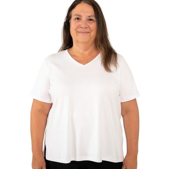 Isaac Mizrahi Live! Essentials V-Neck Elbow Sleeve Tunic - Size XL (NWOT) - Picture 1 of 7